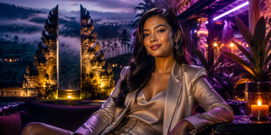 Tampilan neon VIP dengan cahaya elegan menggambarkan akses eksklusif setelah verifikasi