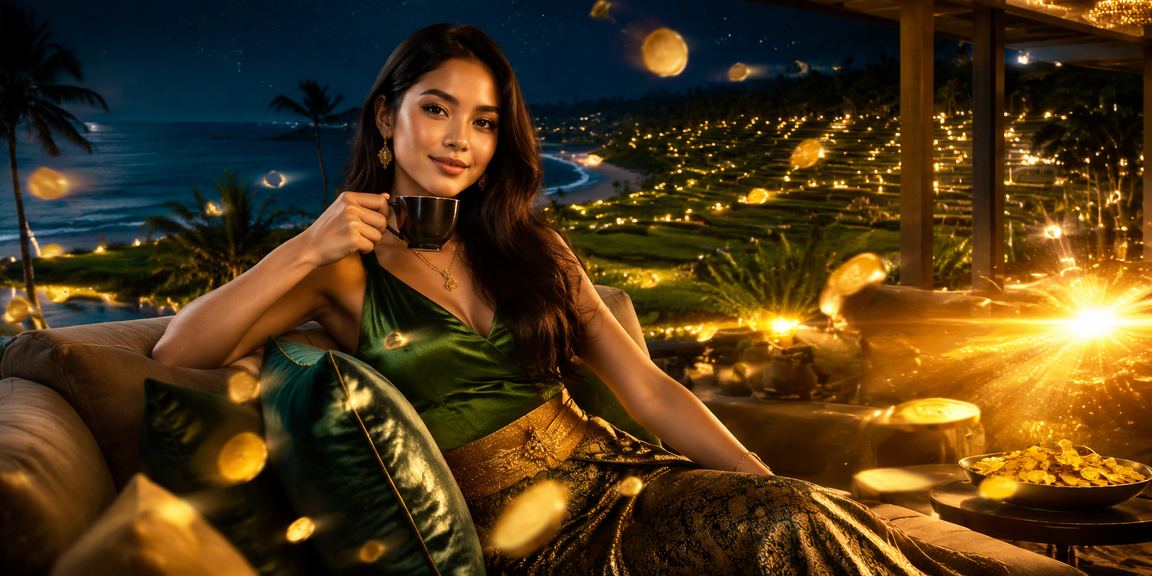 Suasana santai di kafe Vietnam dengan nuansa hiburan casino di layar laptop